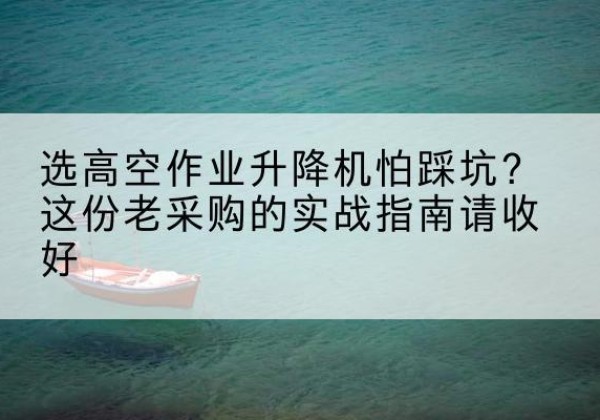泌阳高空作业升降机厂家推荐-选高空作业升降机怕踩坑？这份老采购的实战指南请收好